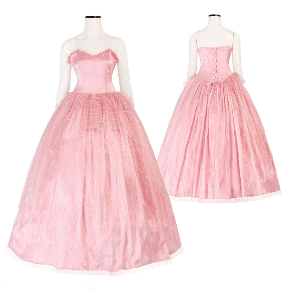 Wicked Glinda Women Pink Dress Outfit Carnival Halloween Cosplay Costume