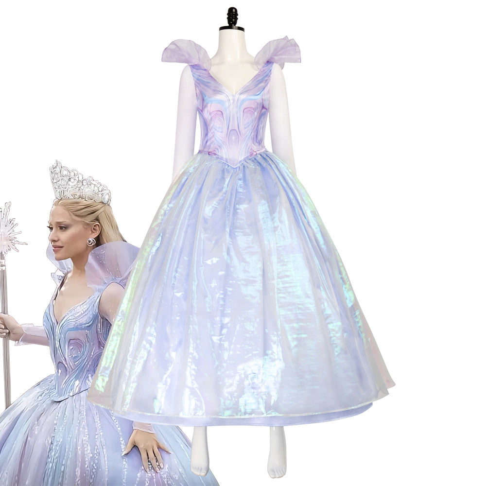 Wicked Glinda Women Blue Dress Outfit Carnival Halloween Cosplay Costume