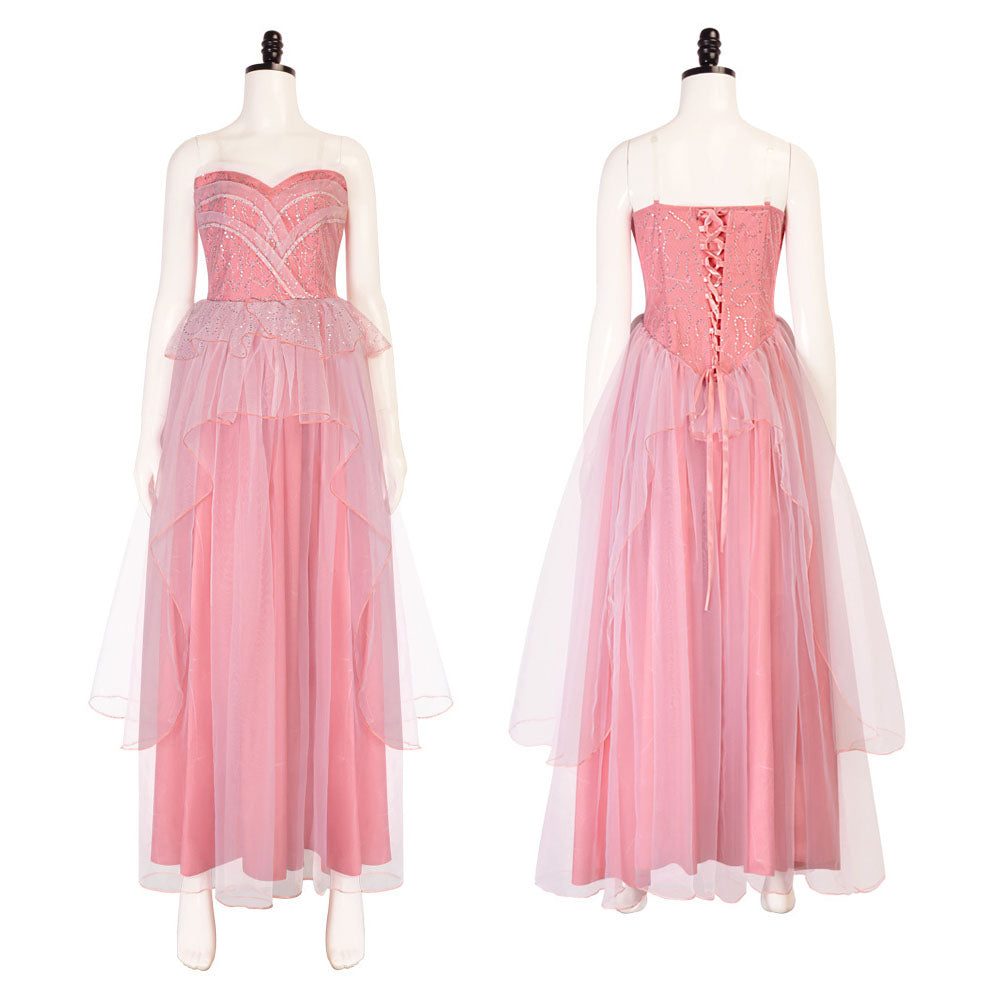 Wicked Glinda Pink Women Dress Outfit Carnival Cosplay Costume