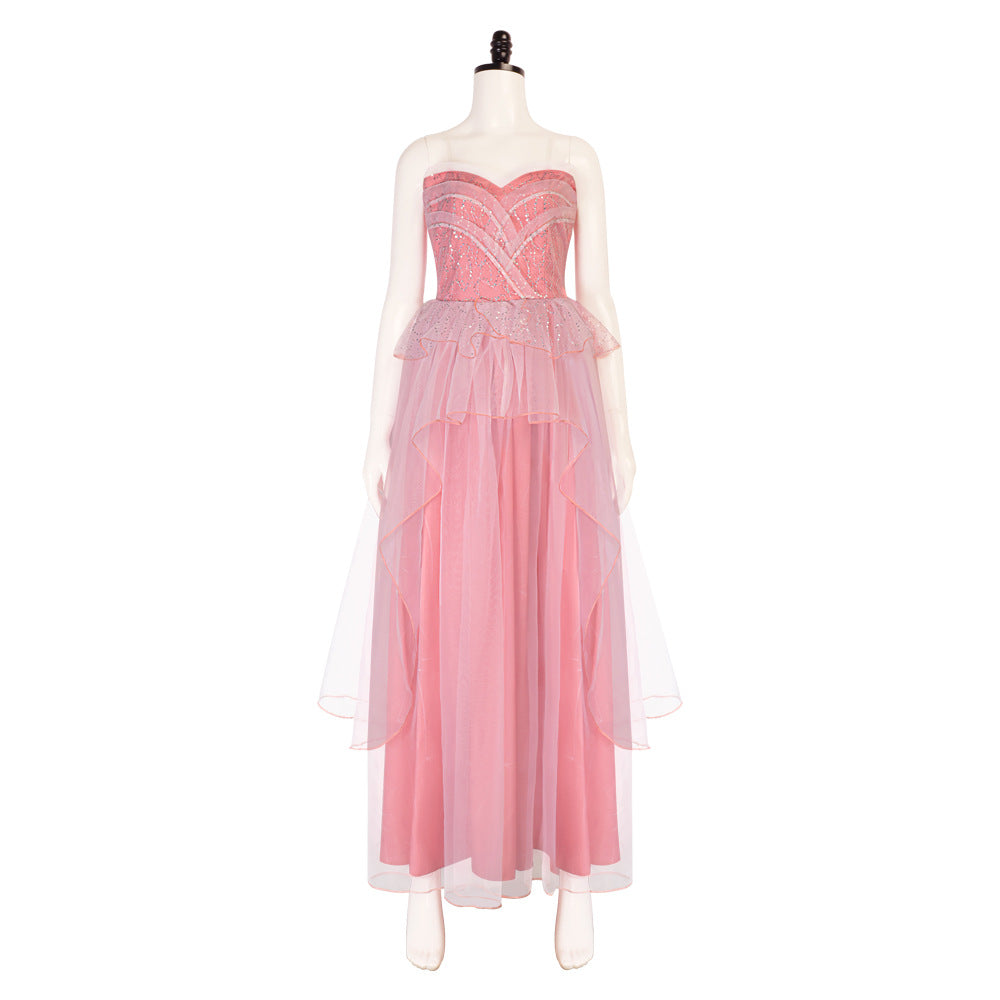 Wicked Glinda Pink Women Dress Outfit Carnival Cosplay Costume