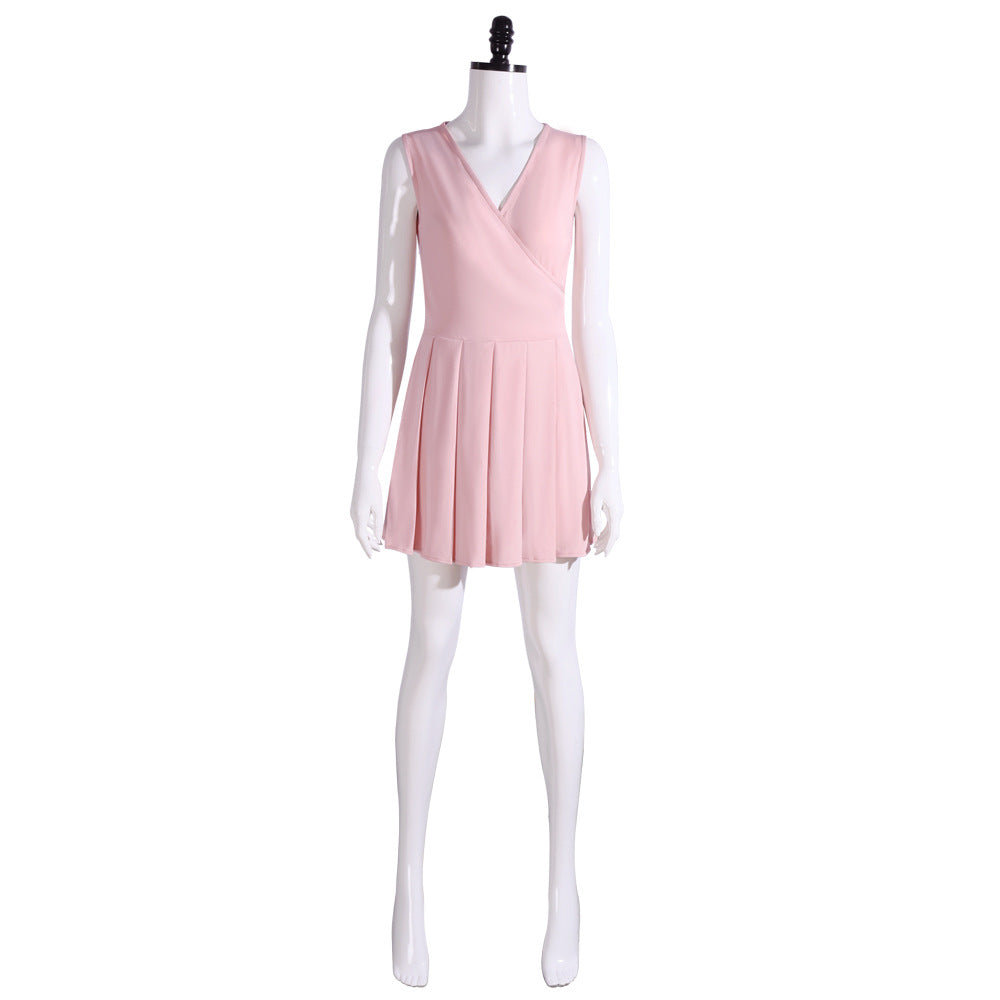 Wicked Glinda Pink Women Short Dress Outfit Carnival Cosplay Costume