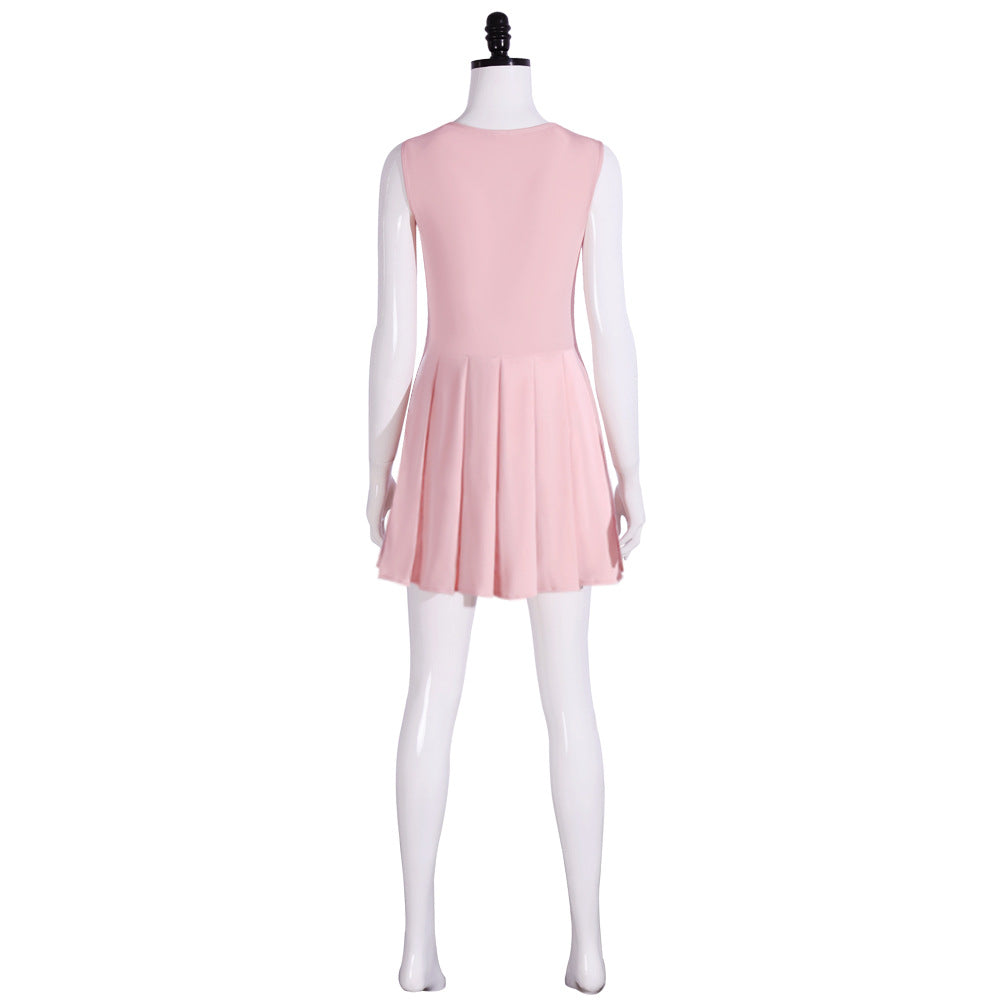 Wicked Glinda Pink Women Short Dress Outfit Carnival Cosplay Costume