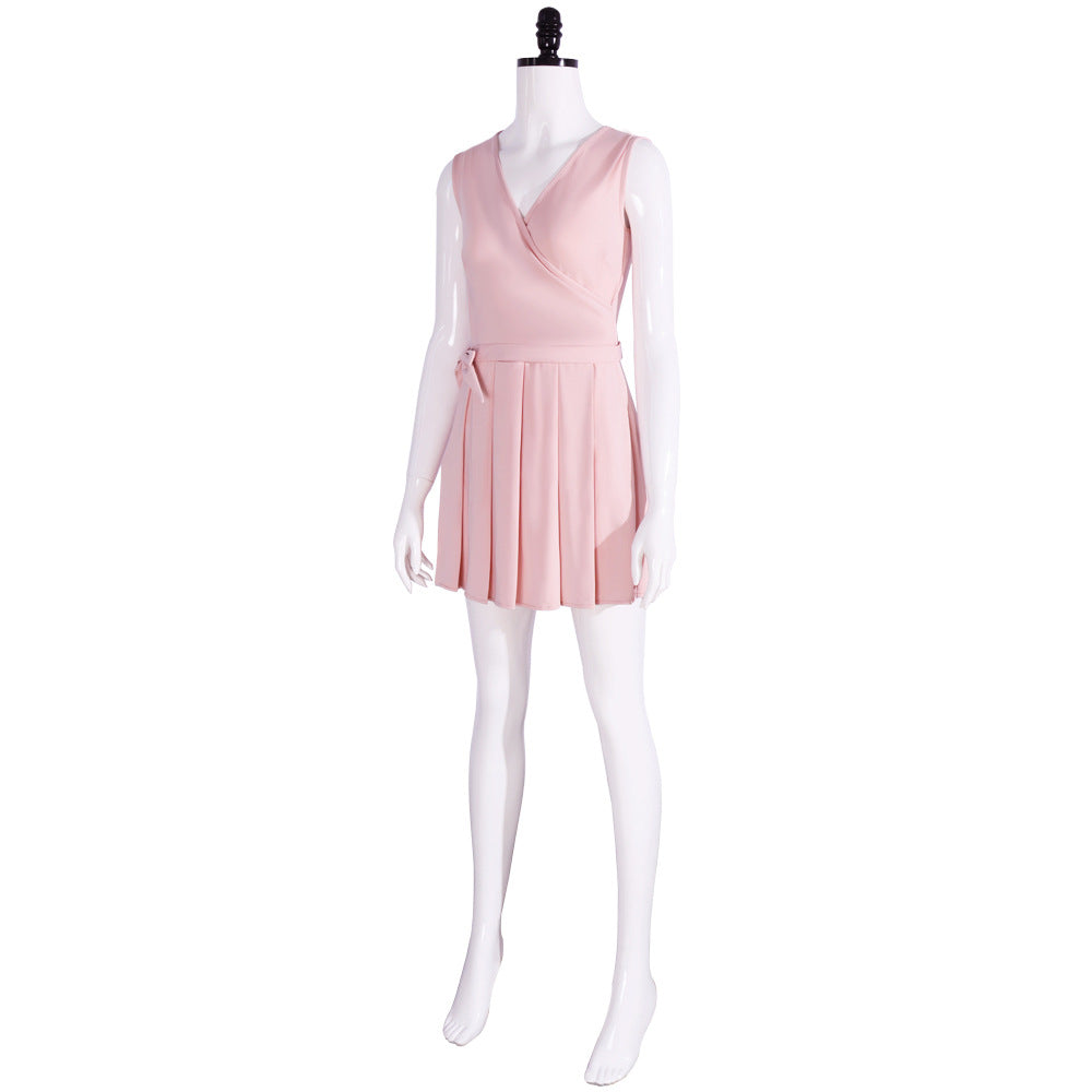 Wicked Glinda Pink Women Short Dress Outfit Carnival Cosplay Costume