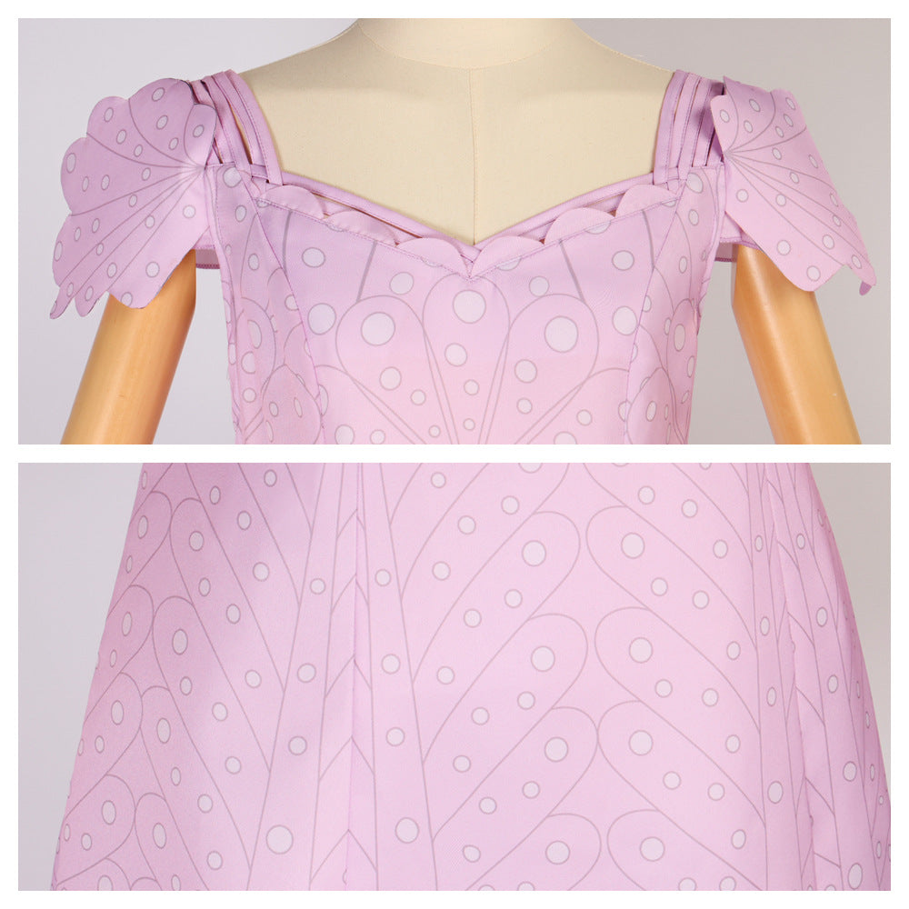 Wicked Glinda Women Pink Short Dress Outfit Carnival Cosplay Costume