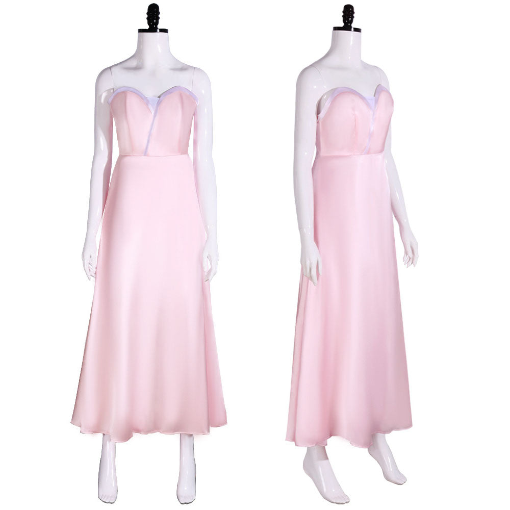 Wicked Glinda Women Pink Suspender Dress Outfit Carnival Cosplay Costume