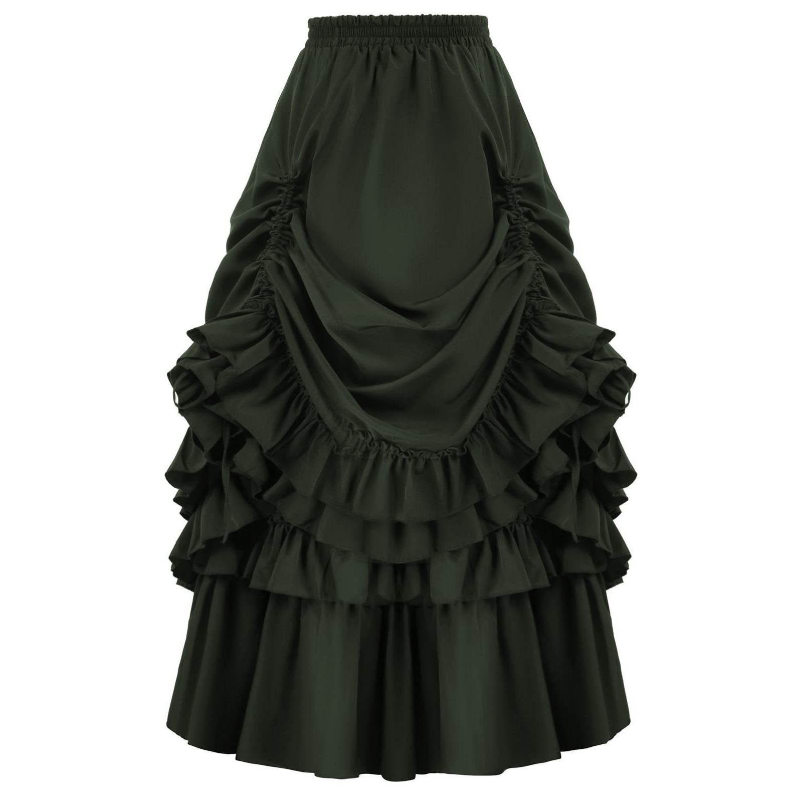 Medieval Retro Style Women's Waist Dance Skirt Dress - Ecosfun