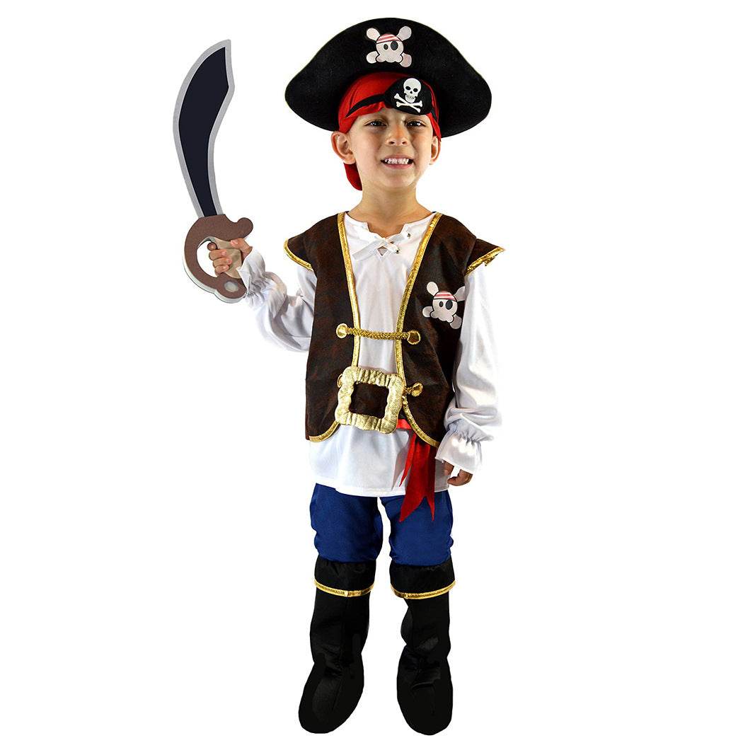 Halloween Kids Boys Girls Pirate Costume Set for Toddler Themed Party - Ecosfun