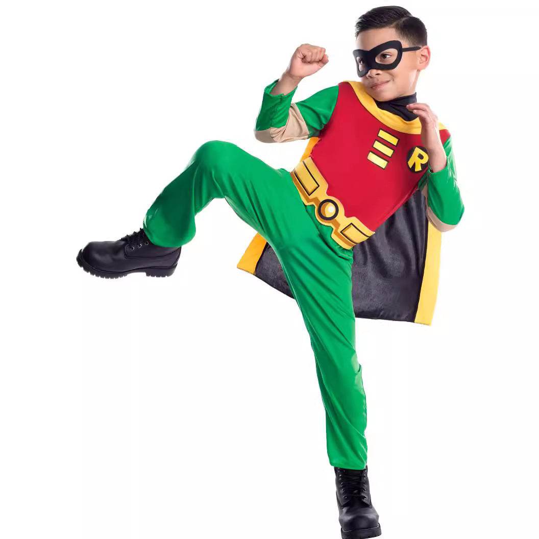 DC Teen Titans Robin Cosplay Costume Halloween For kids Child - Ecosfun