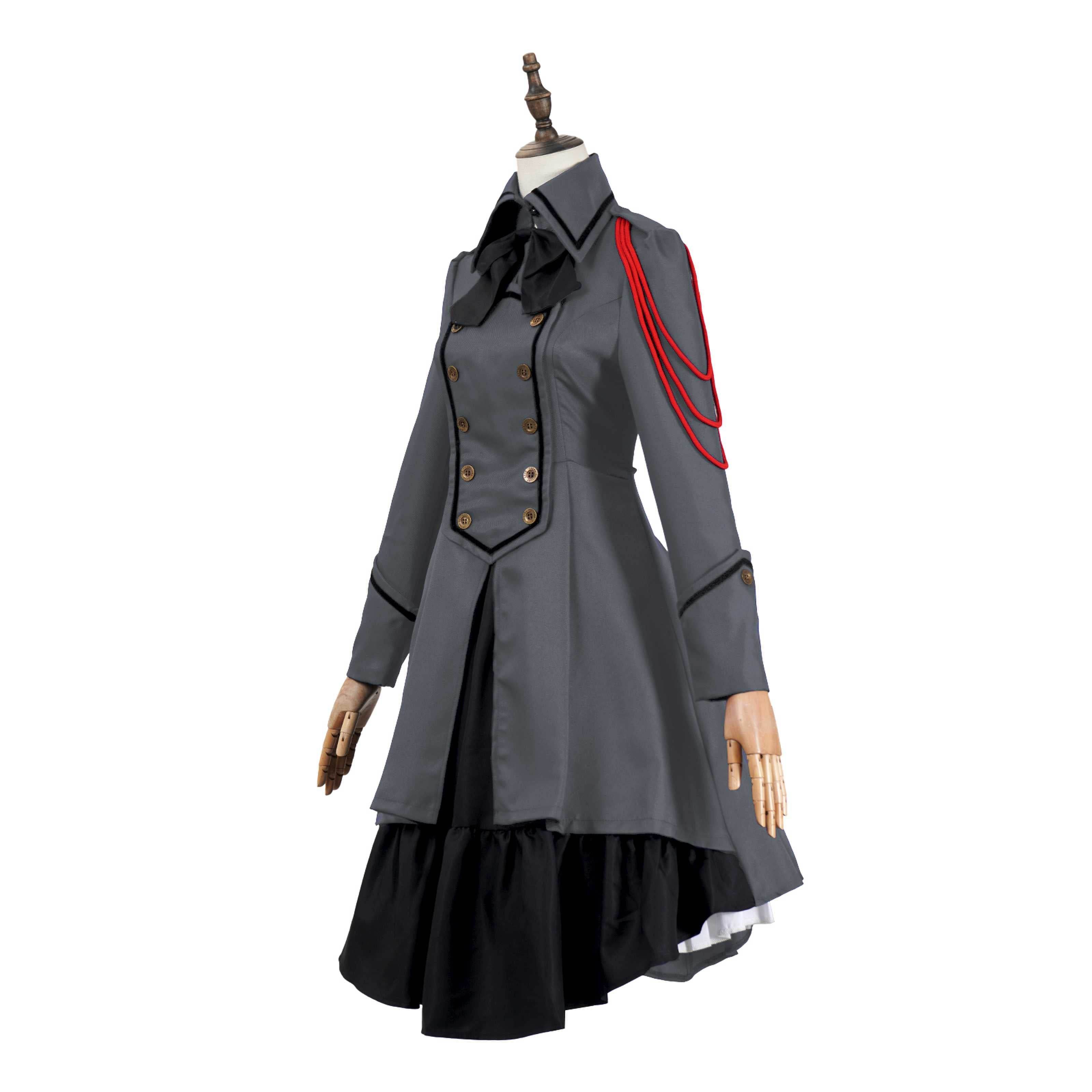 Medieval cos Renaissance gothic dress Retro bow ruffled punk cosplay skirt - Ecosfun