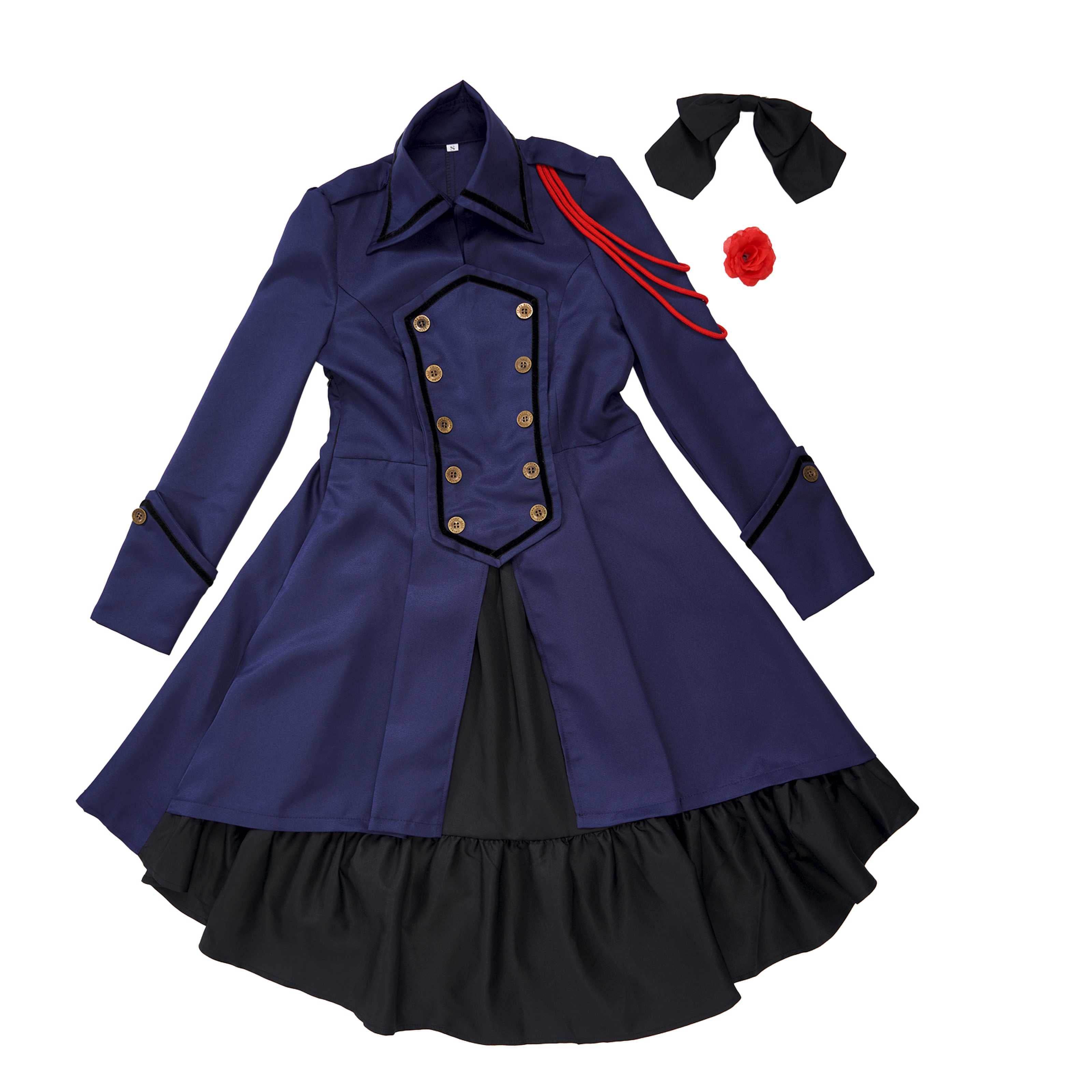 Medieval cos Renaissance gothic dress Retro bow ruffled punk cosplay skirt - Ecosfun