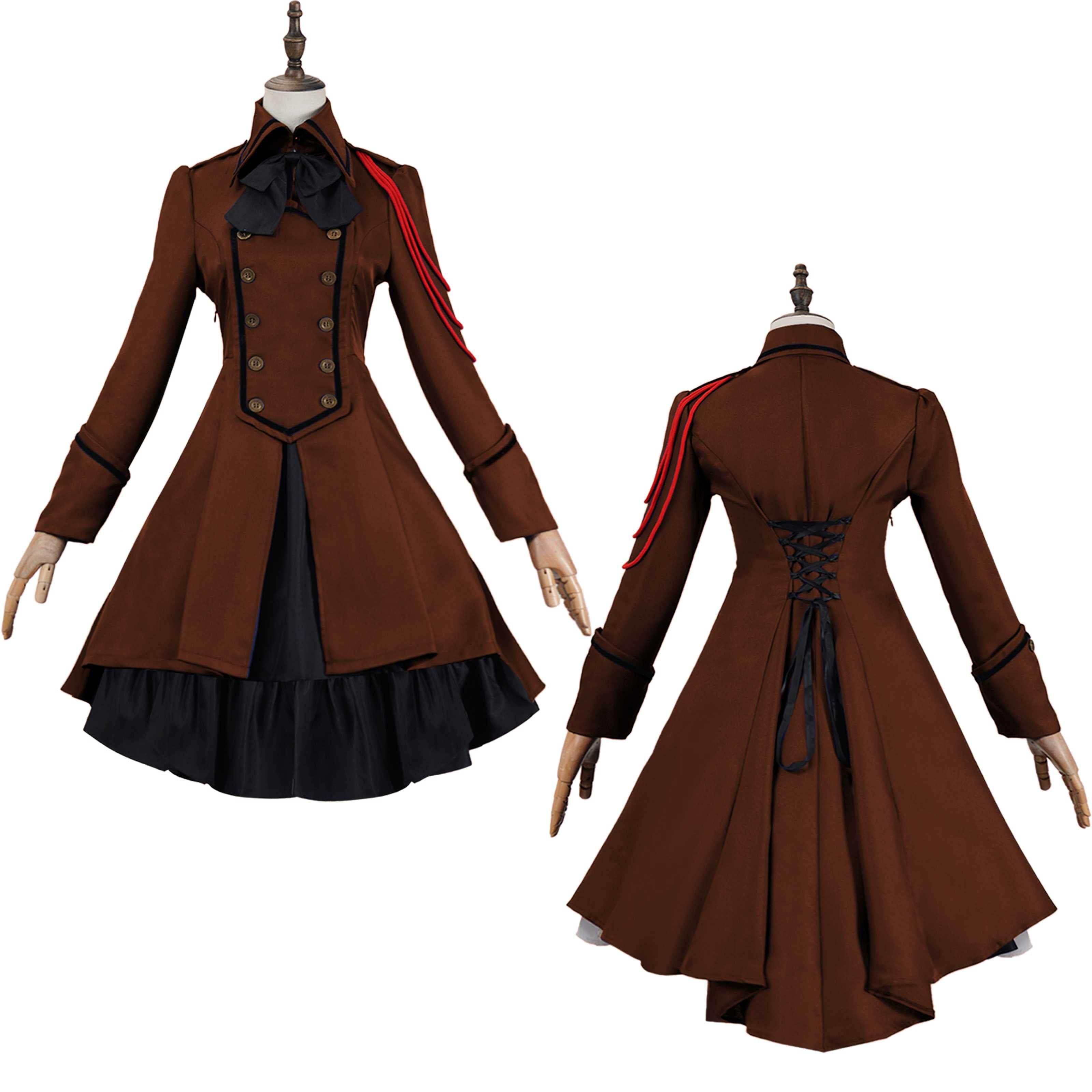 Medieval cos Renaissance gothic dress Retro bow ruffled punk cosplay skirt - Ecosfun