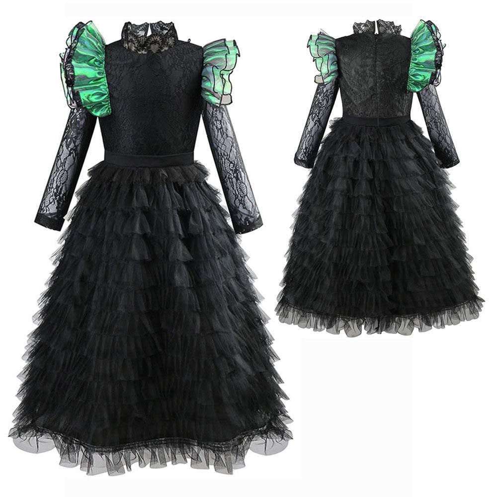 Wicked Black lace dress Halloween holiday party dress - Ecosfun