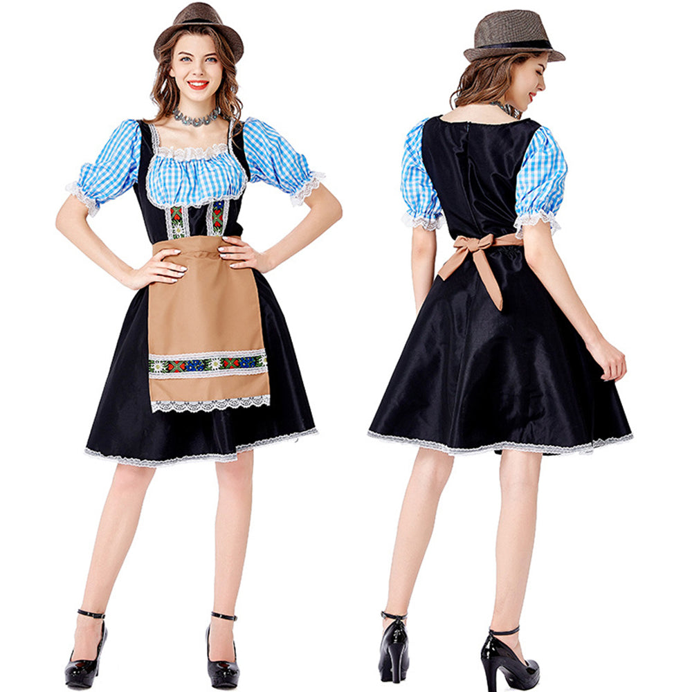 Women Oktoberfest Costume Bavarian Maid Party Dress Carnival Halloween