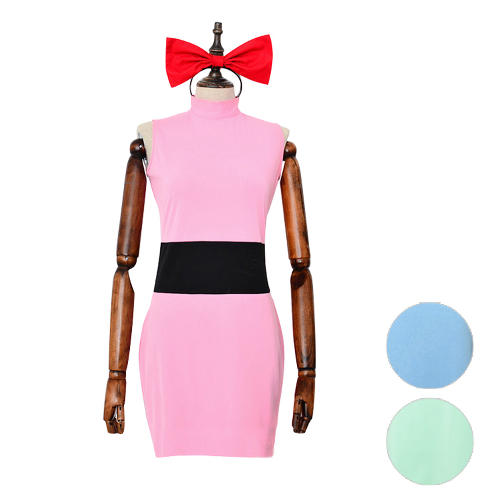 The Powerpuff Girls Blossom Costume Pink Blue Green Mini Fancy Dress