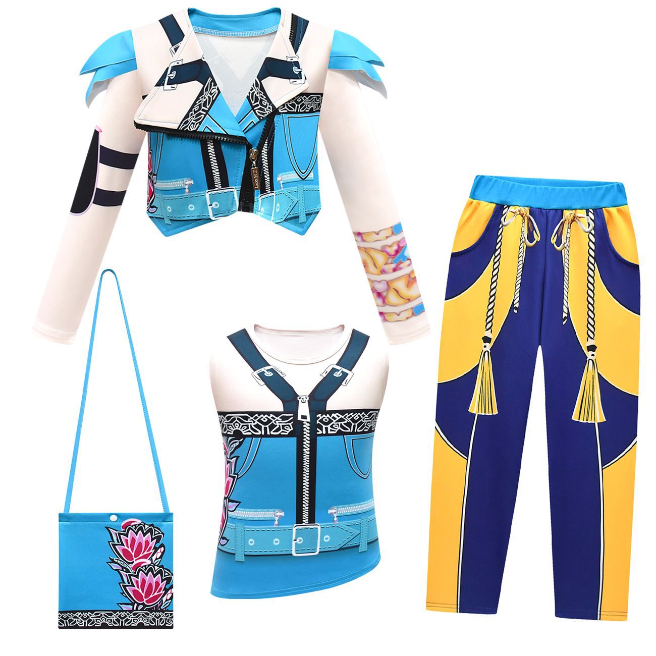 Kids KPop Demon Hunters Costume Girls Zoey Cosplay Fancy Dress Outfits