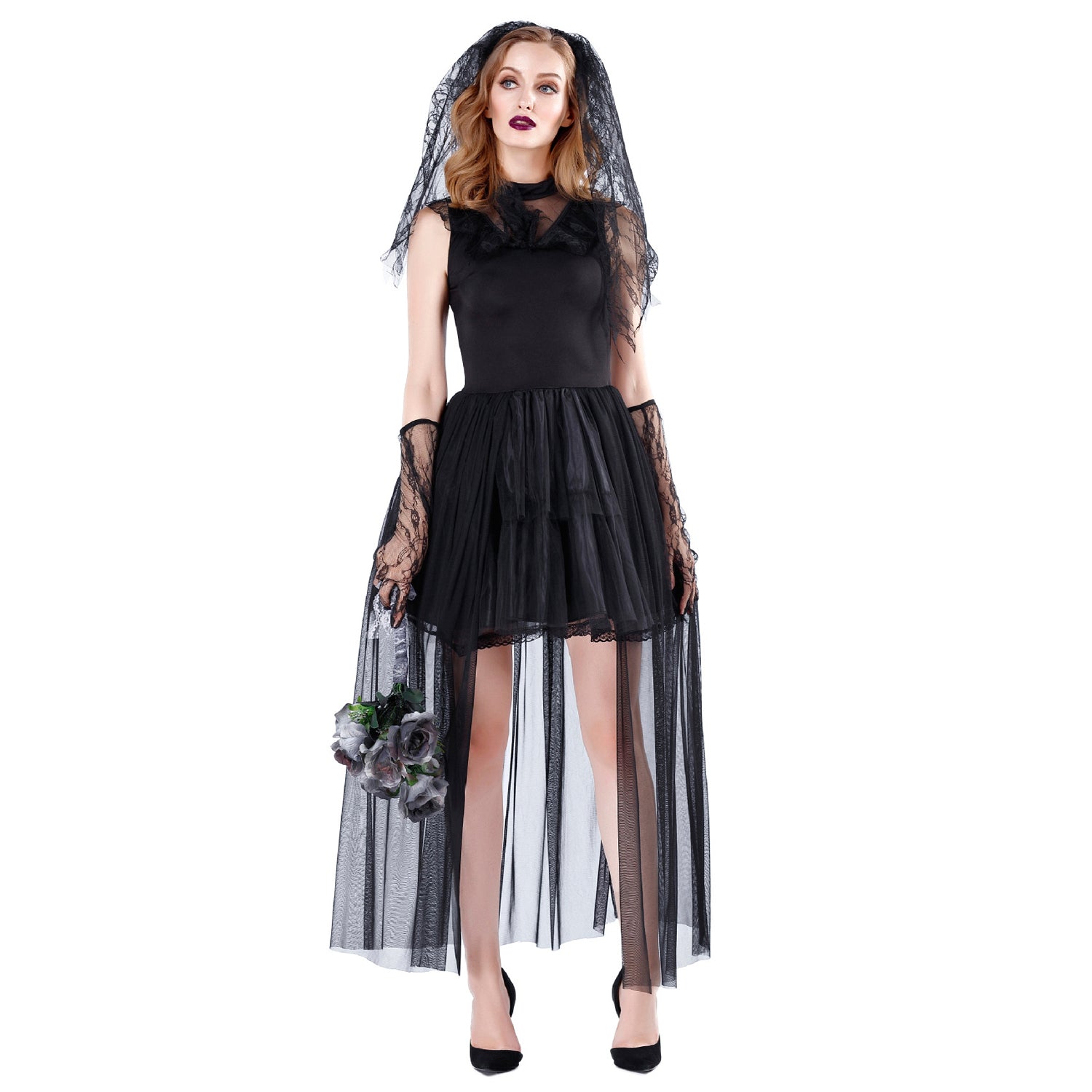 Ghost Corpse Bride Women Halloween Costume Bloody Mary Dress