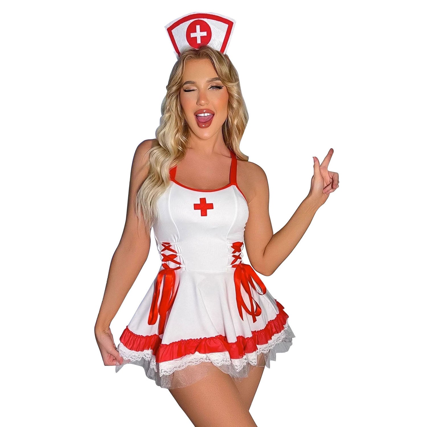Ravishing Nurse Uniform Costume Dress