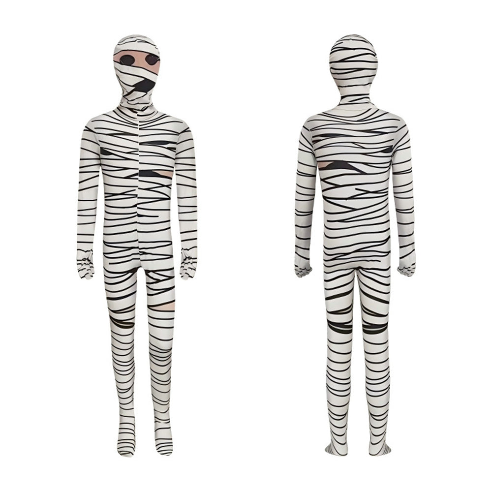 Skull Skeleton Jumpsuit Outfits Cosplay Costume Party For Kids
