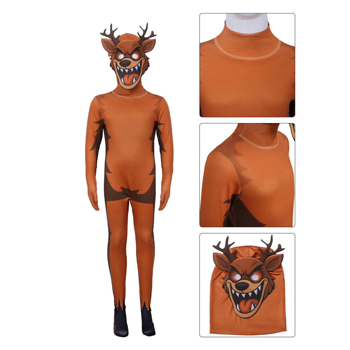 99 Nights in The Forest Bodysuit Costume Deer Animals Gaming Outfit Xmas