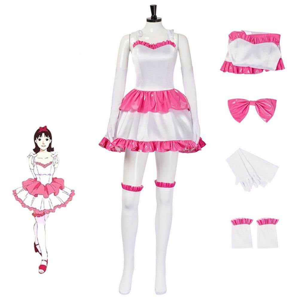 70s Perfect Blue Mima Kirigoe Cosplay Costume Red and Pink Dresses for Women - Ecosfun