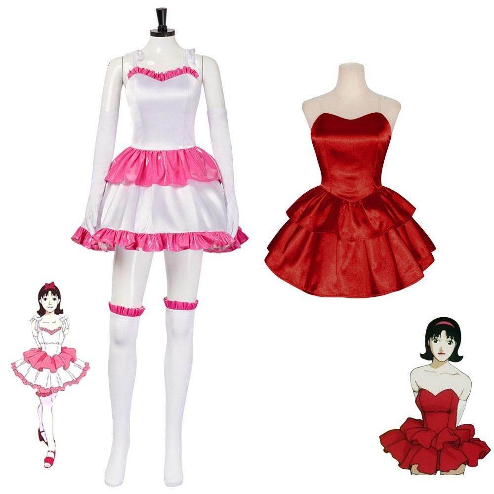 70s Perfect Blue Mima Kirigoe Cosplay Costume Red and Pink Dresses for Women - Ecosfun