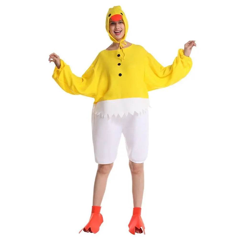 Adult Funny Yellow Chick Jumpsuit Cosplay Stage Performance Costume - Ecosfun