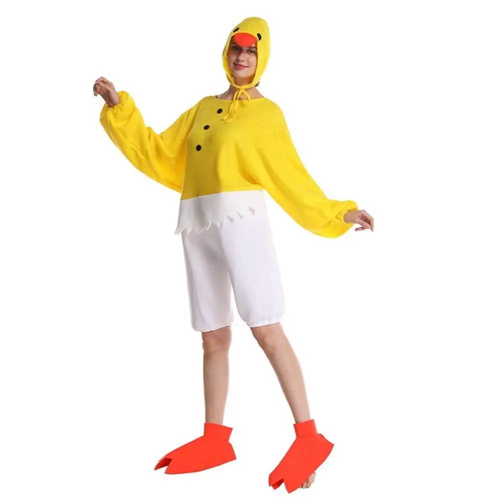 Adult Funny Yellow Chick Jumpsuit Cosplay Stage Performance Costume - Ecosfun
