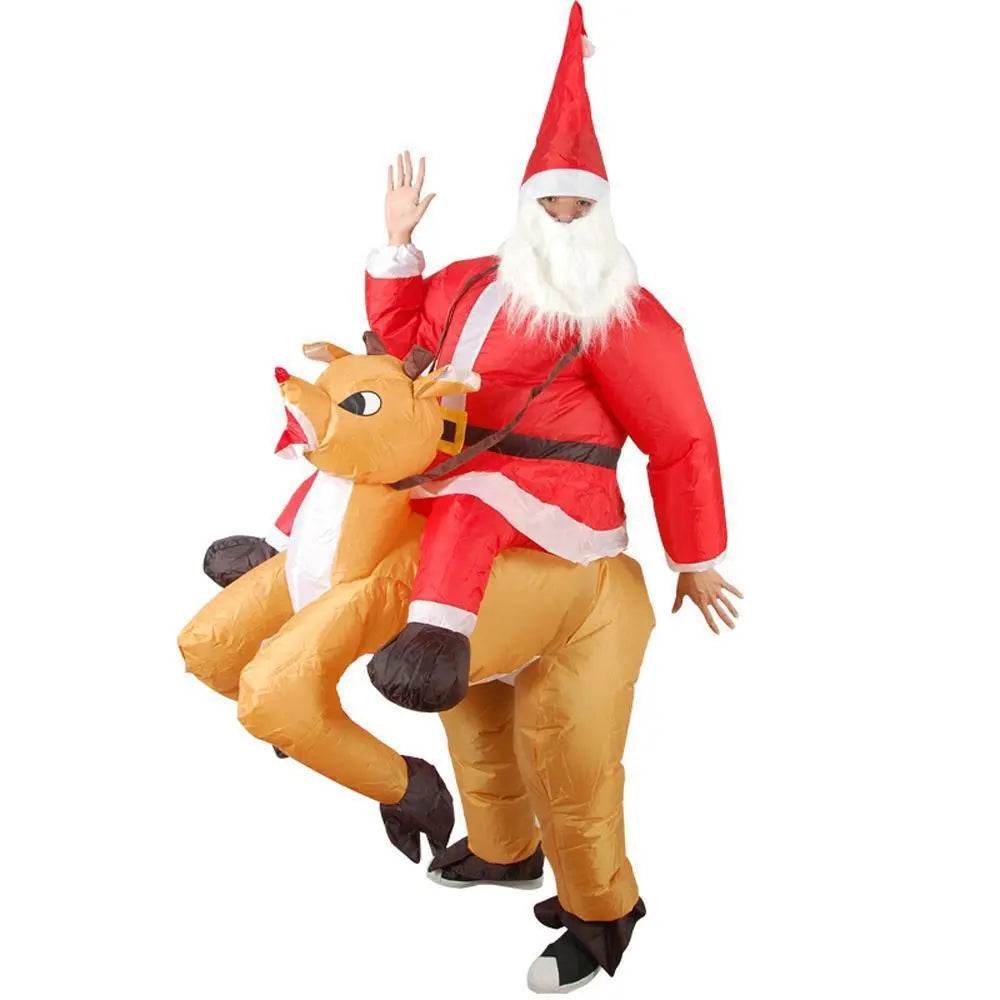 Adult Inflatable Halloween Santa Claus Cosplay Costume Suit - Ecosfun