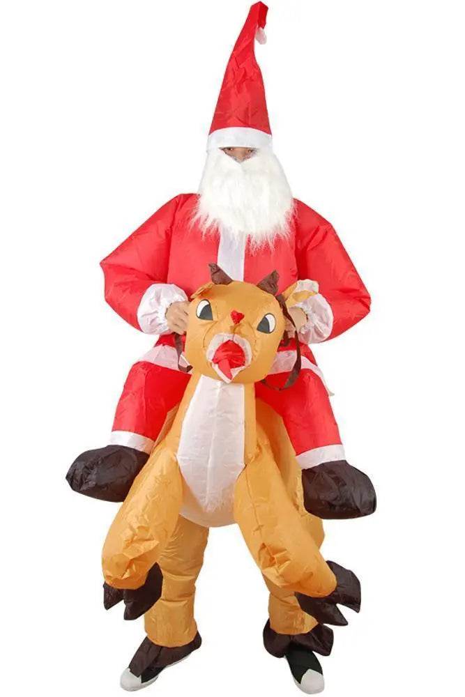 Adult Inflatable Halloween Santa Claus Cosplay Costume Suit - Ecosfun