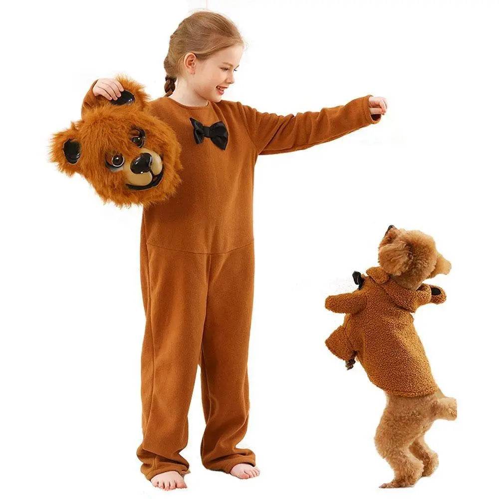 Brown Bear animal furry costume Children's Day Matching Pets Party Halloween - Ecosfun
