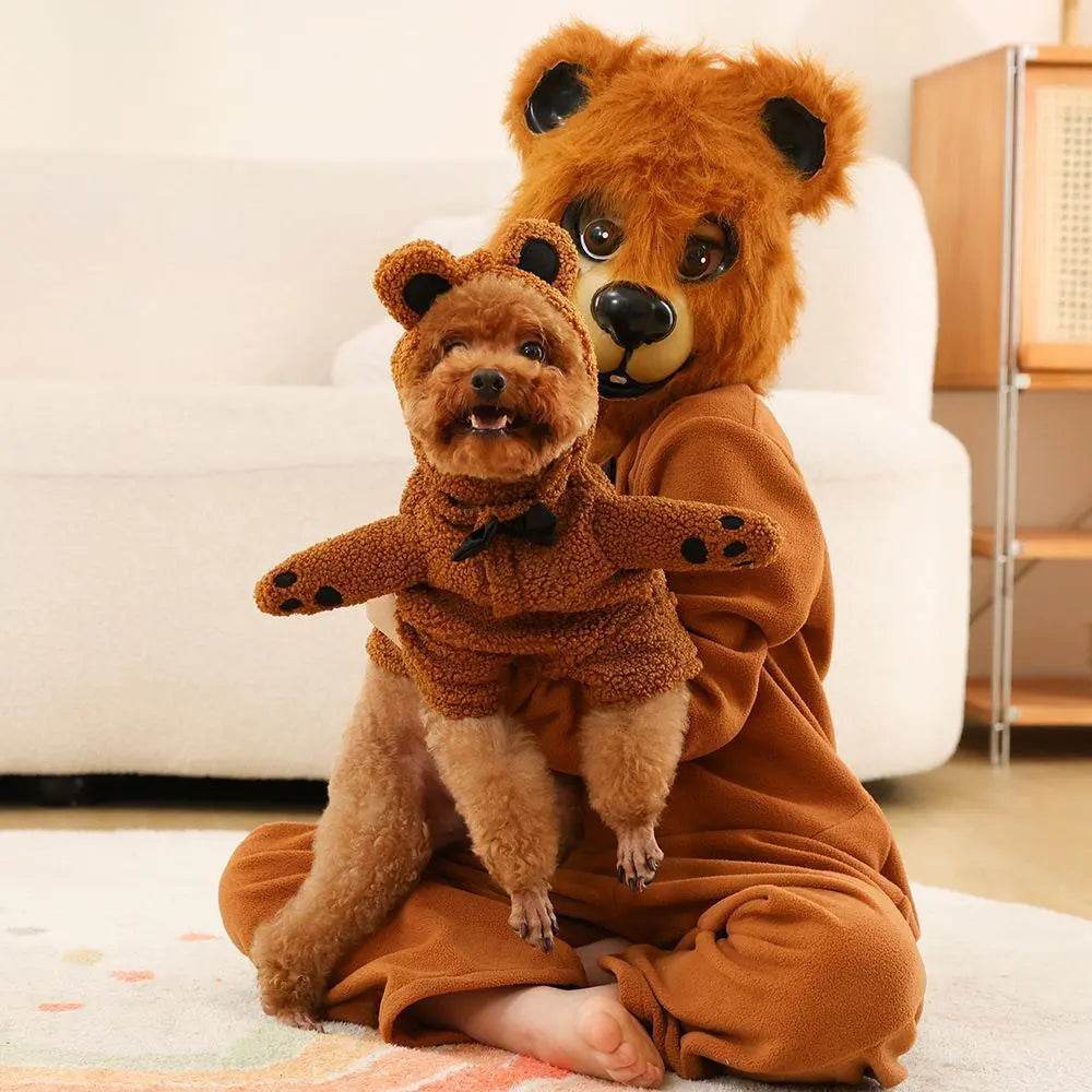 Brown Bear animal furry costume Children's Day Matching Pets Party Halloween - Ecosfun