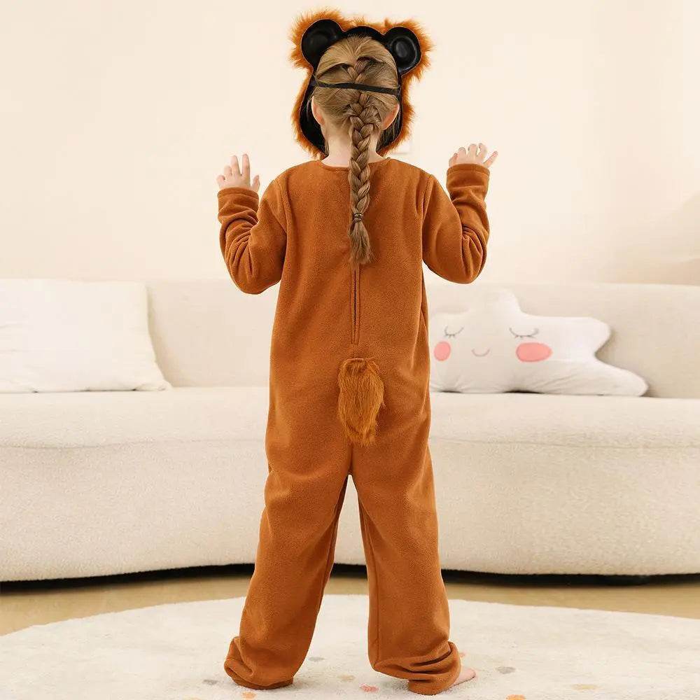 Brown Bear animal furry costume Children's Day Matching Pets Party Halloween - Ecosfun