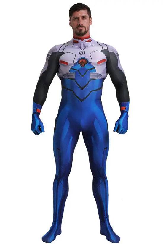 EVA Ikari Shinji Siamese Halloween Cosplay Costume Zentai Jumpsuit - Ecosfun
