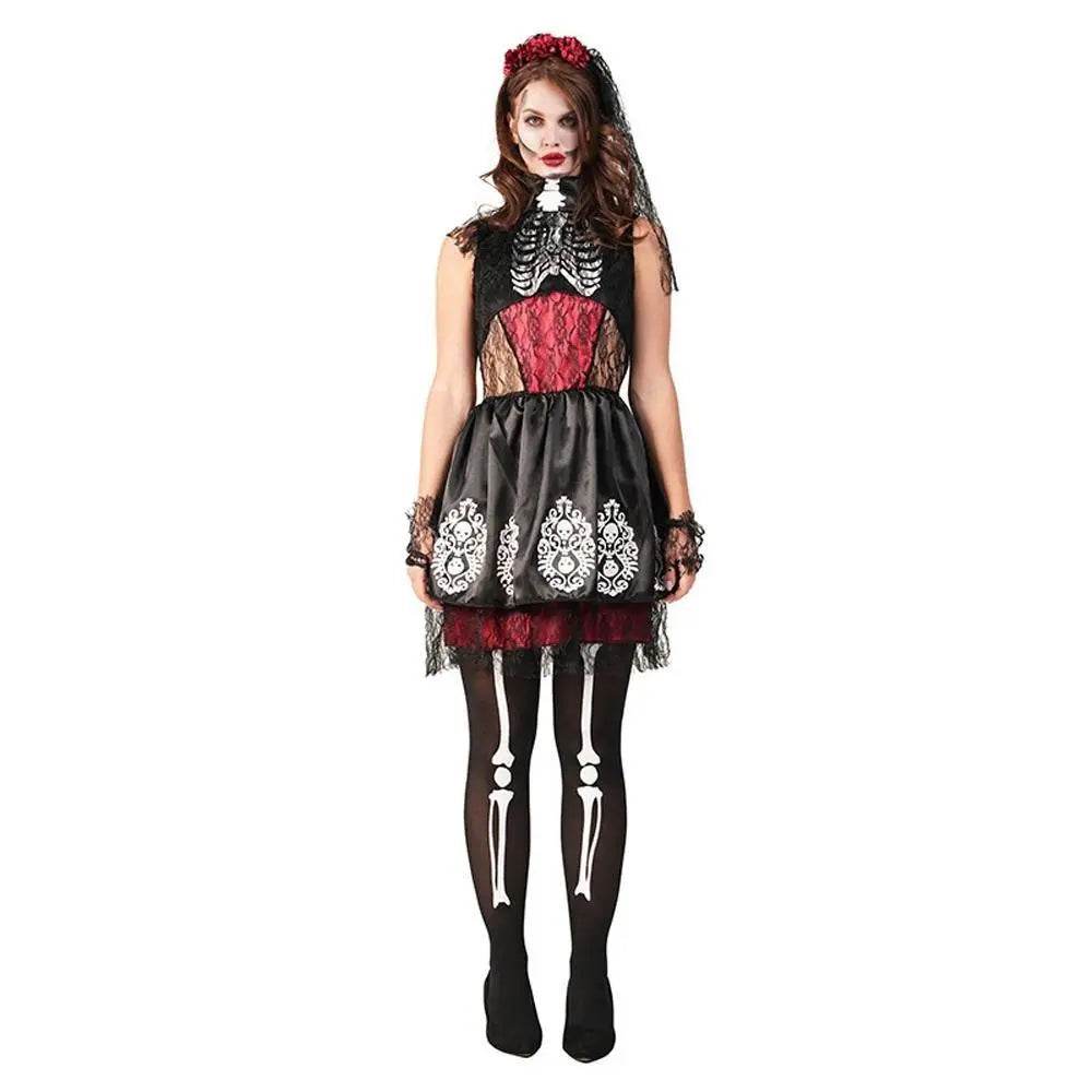 Fever Day of the Dead Bridal Bride Costume Fancy Dress - Ecosfun