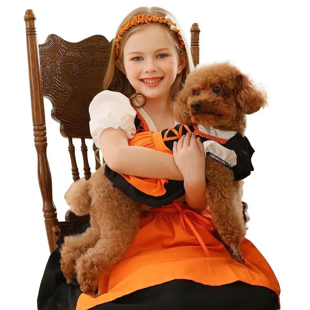 German Oktoberfest Halloween Costumes Matching Girls Pet Dog Outfits - Ecosfun