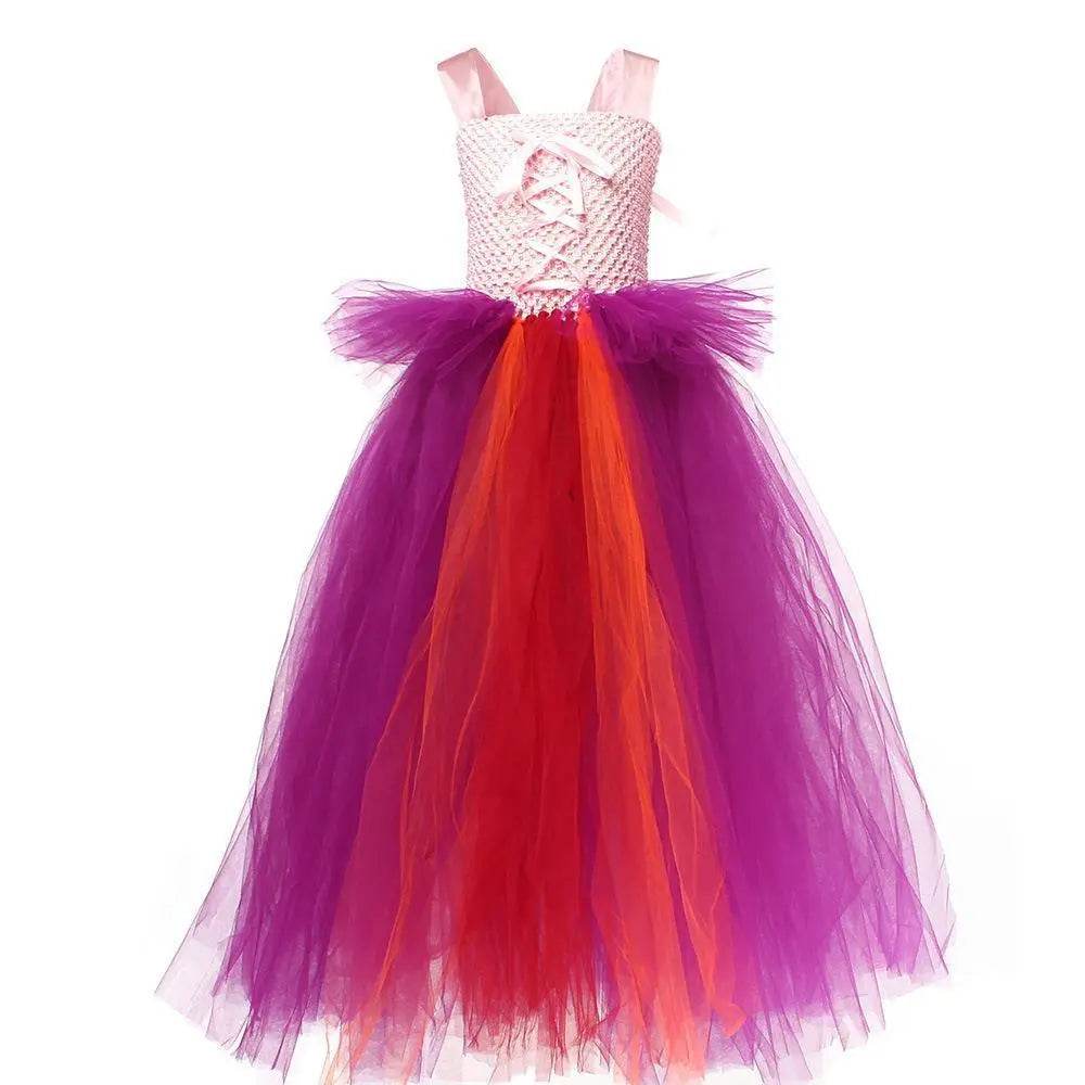 Hocus Pocus Sanderson Winifred Sarah Mary Costume sisters Tutu Dress for kids Girl Halloween Party Gift - Ecosfun