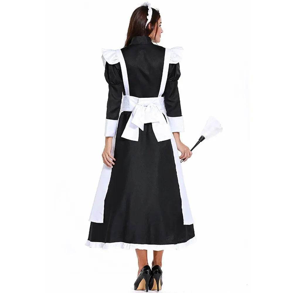 Housekeeper French maid costume German maid costume black and white long skirt unisex - Ecosfun