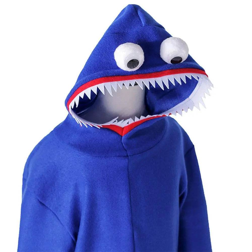 Huggy-Wuggy Cosplay Costume Poppy-Playtime Jumpsuit Onesie Halloween Outfit for Kids Boys Girls - Ecosfun