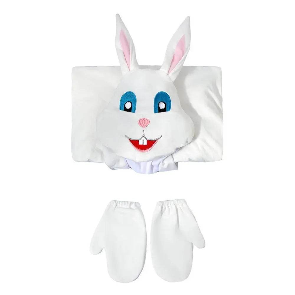 Kids Children White Rabbit Bunny Carrot Party Cosplay Halloween Easter Costume - Ecosfun