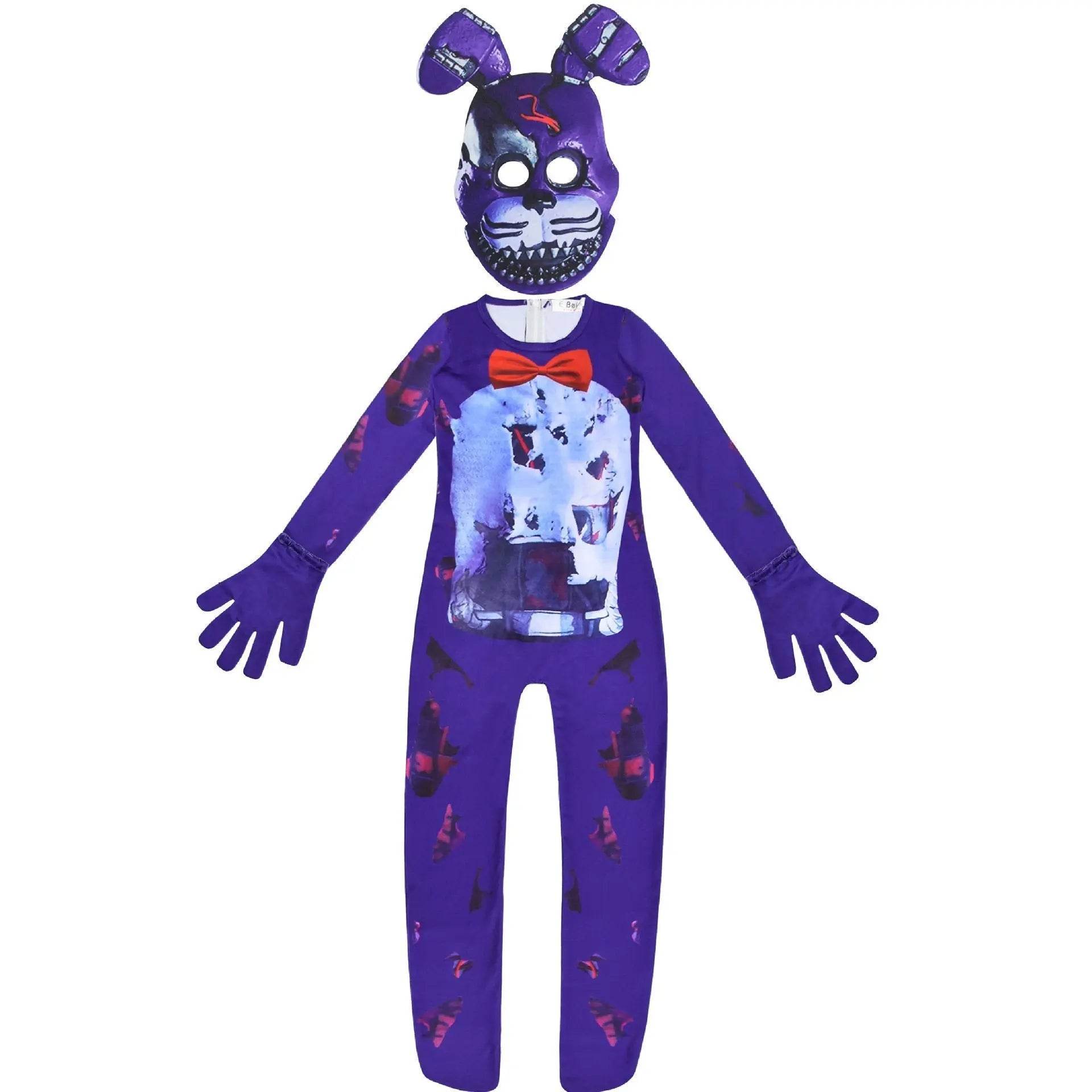 Kids Halloween Teddy Bear Cosplay Costume Jumpsuit Zentai Suits - Ecosfun