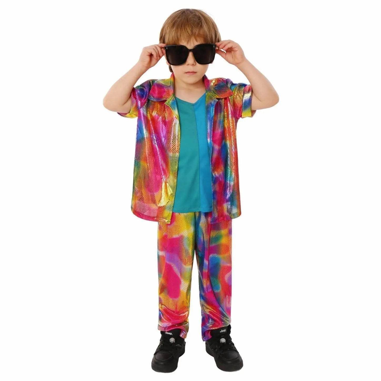 Kids Punk Style Halloween Costume Campus Role Play and Stage Performance Outfit - Ecosfun