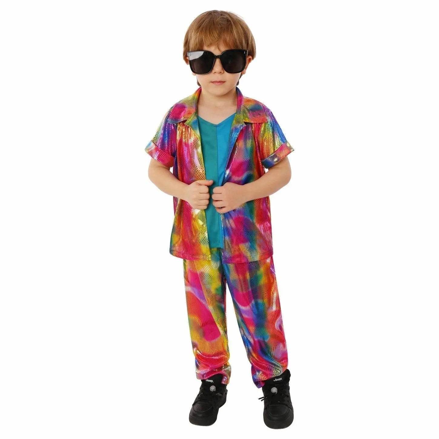 Kids Punk Style Halloween Costume Campus Role Play and Stage Performance Outfit - Ecosfun