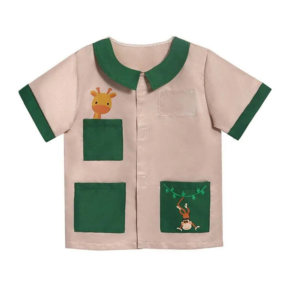 Kids Zookeeper Animal Keeper Adventure Costume Perfect for Children's Day School Parties and Stage Performances - Ecosfun