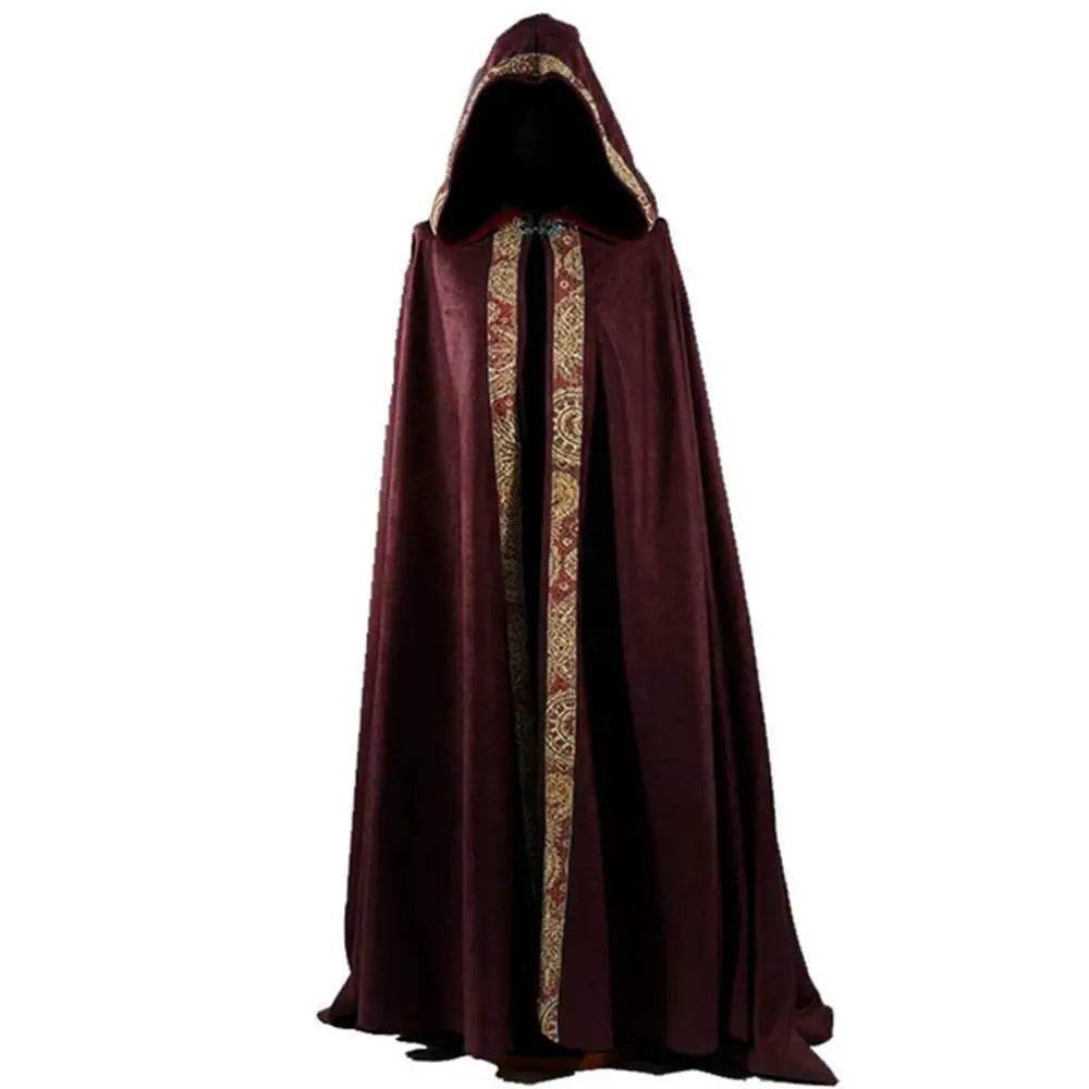 Men's Long Cloak Medieval Church Clergy Loose Dress Cape Cosplay Costume Halloween Outfit - Ecosfun