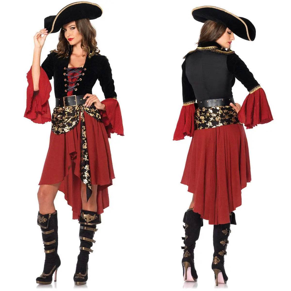 Pirate Outfit Costume Female Women Halloween Cosplay Fancy Dress - Ecosfun
