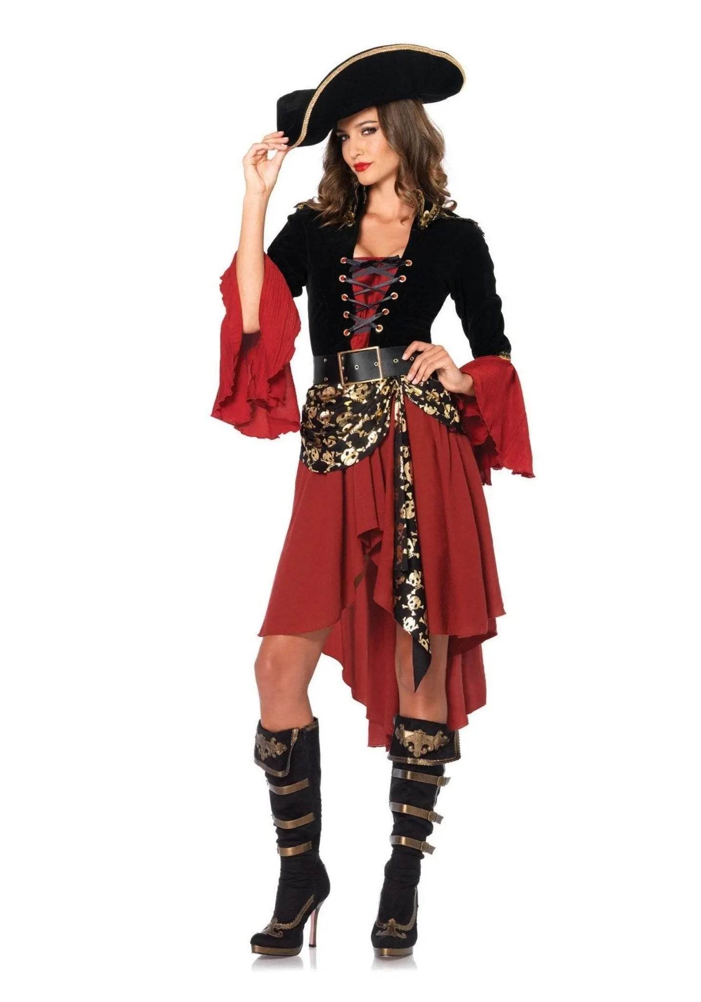 Pirate Outfit Costume Female Women Halloween Cosplay Fancy Dress - Ecosfun