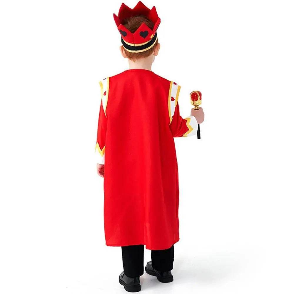 Poker Kingdom Red King Children Halloween carnival costume for kids - Ecosfun