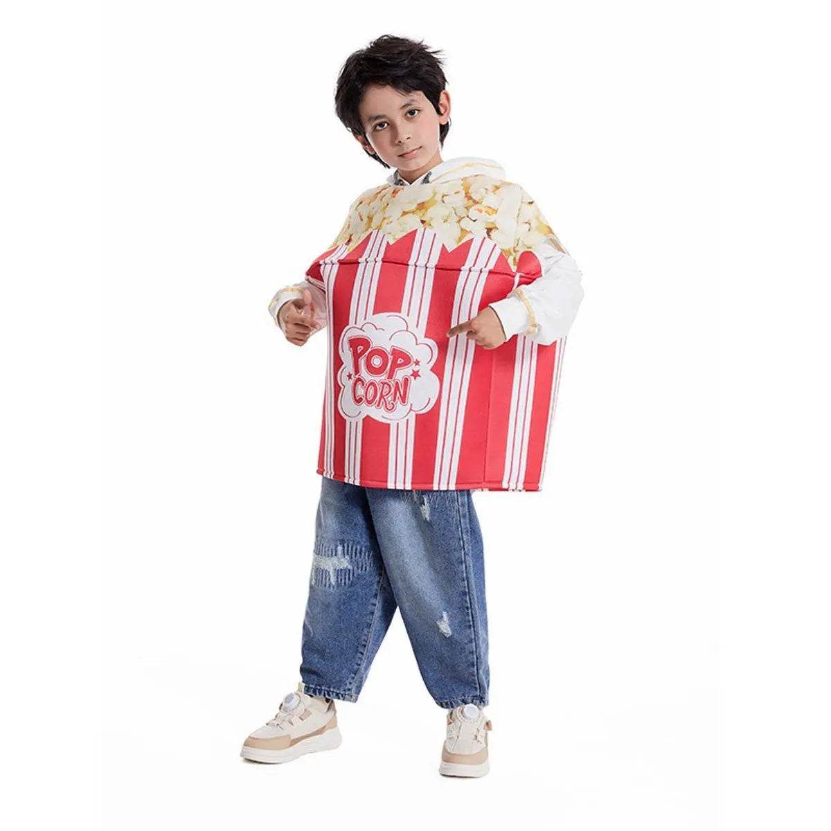 Popcorn Holiday Party Outfits Halloween Carnival Suit Cosplay Costume For Kids - Ecosfun