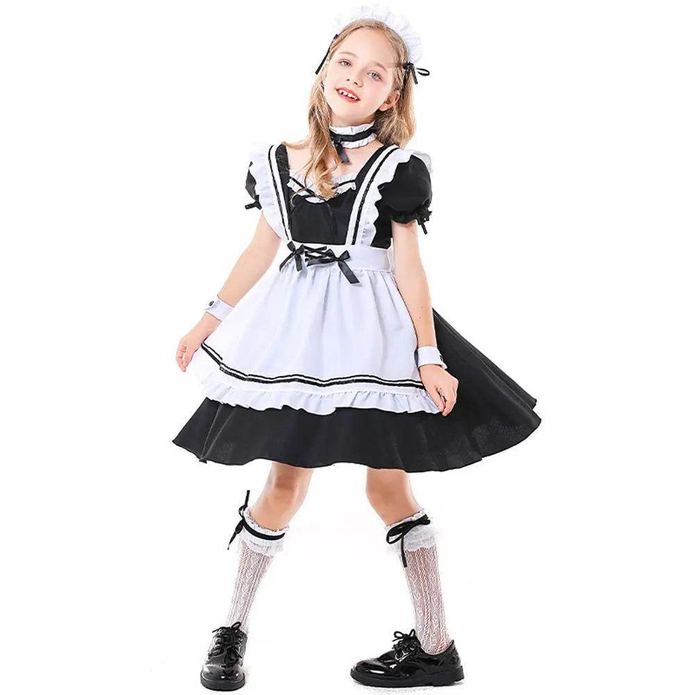 Role maid Costumes Kids playing black and white maid suit - Ecosfun