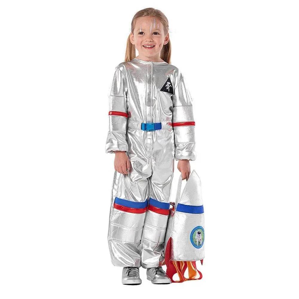Silver Space Suit Costume Astronaut Pilot Cosplay and Performance Outfit - Ecosfun